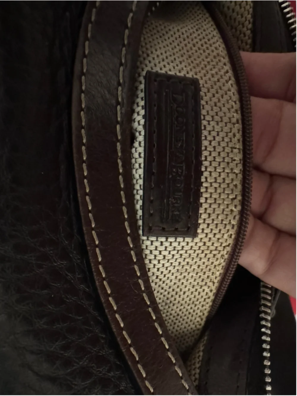 Dooney & Bourke black pebble leather HObO shoulder bag